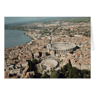 Aerial view of the town with