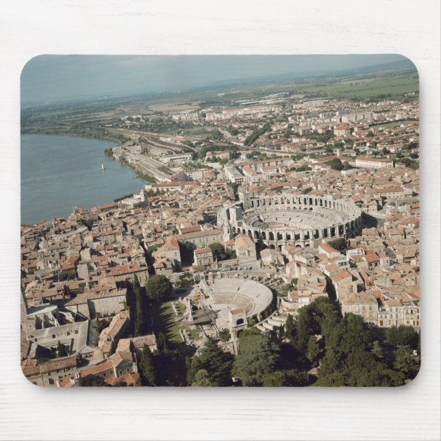 Aerial view of the town with mouse mat (Front)