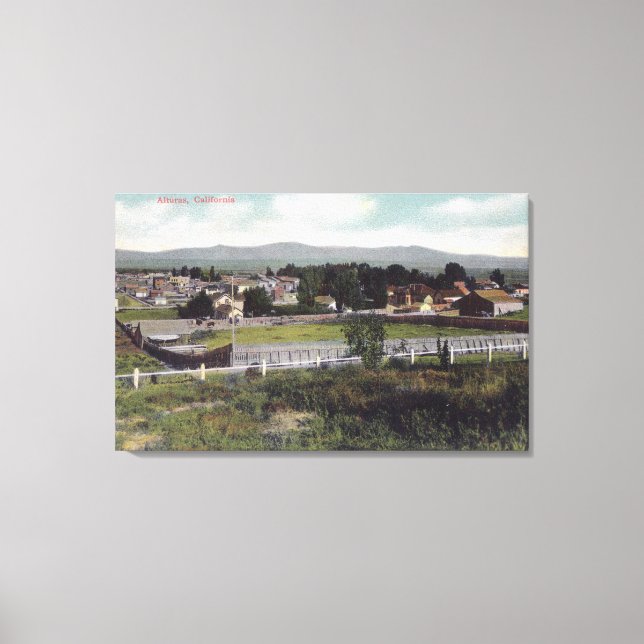 Aerial View of the TownAlturas, CA Canvas Print (Front)