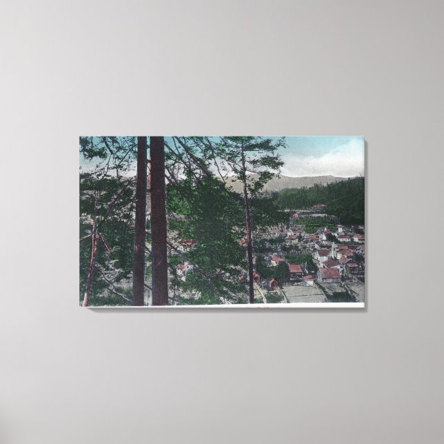 Aerial View of the TownGuerneville, CA Canvas Print (Front)