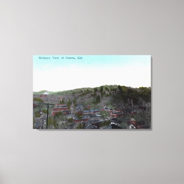 Aerial View of the TownSonora, CA Canvas Print (Front)
