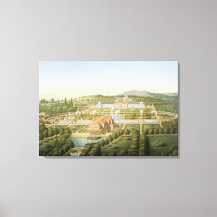 Aerial view of the villa of King Guillaume of Wurt Canvas Print
