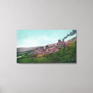 Aerial View of the Virtue MineBaker City, OR Canvas Print