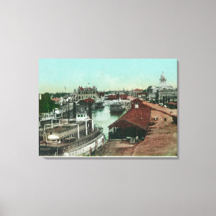 Aerial View of the WaterfrontStockton, CA Canvas Print