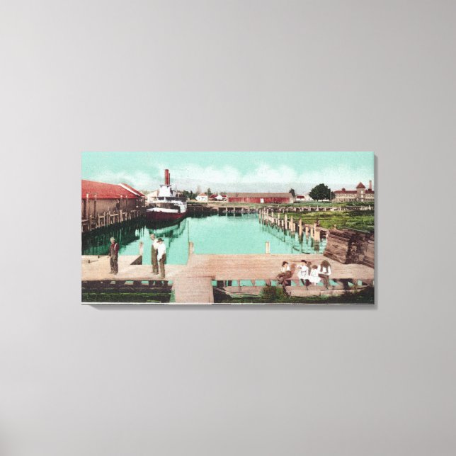 Aerial View of the WharfPetaluma, CA Canvas Print (Front)