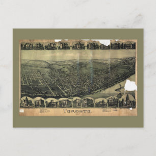 Aerial View of Toronto, Ohio (1899) Postcard