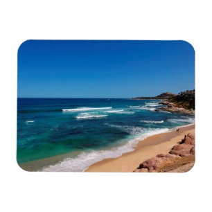 Aerial View Of Tourists Walking On Tropical Beach Magnet