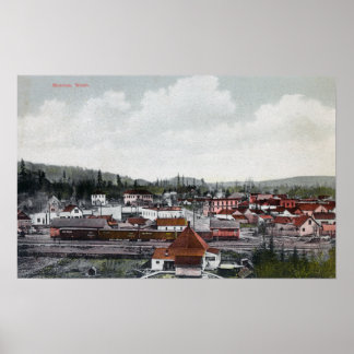 Aerial View of Town 2 Poster