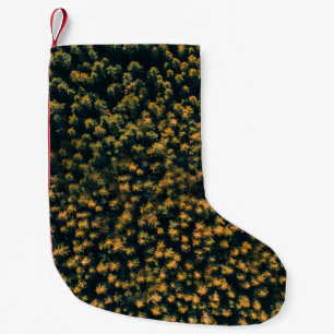 Aerial view of trees small christmas stocking
