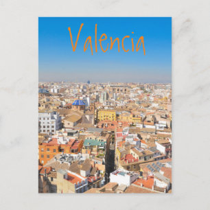 Aerial view of Valencia, Spain Postcard