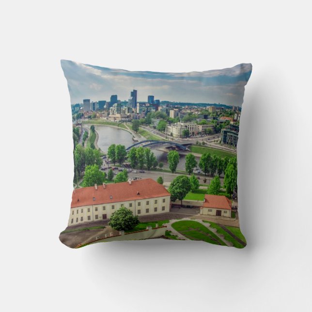 Aerial view of Vilnius, Lithuania Cushion (Front)