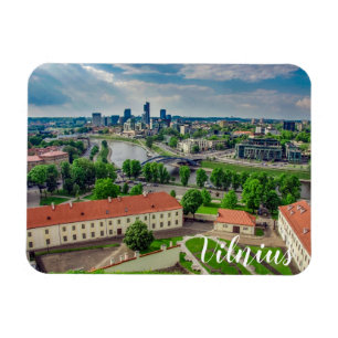 Aerial view of Vilnius, Lithuania Magnet