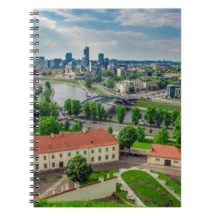 Aerial view of Vilnius, Lithuania Notebook