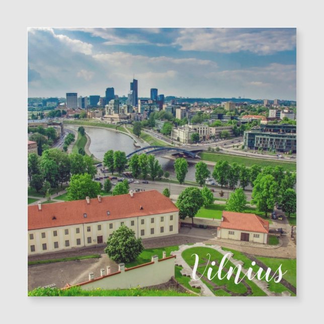 Aerial view of Vilnius, Lithuania Postcard (Front)