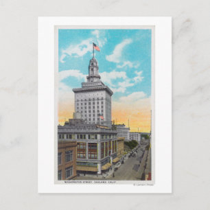 Aerial View of Washington StreetOakland, CA Postcard