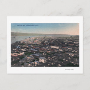 Aerial View of Waterfront and City Postcard