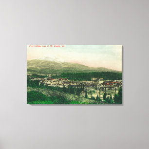 Aerial View of Weed Station at Mt. Shasta Base Canvas Print