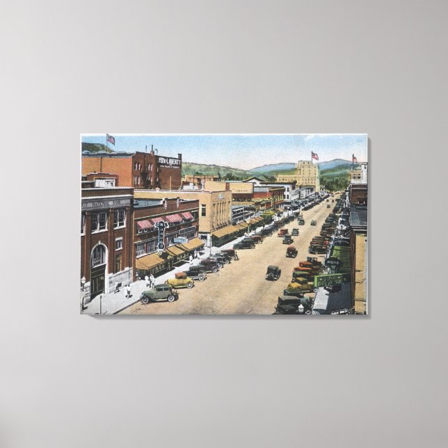 Aerial View of Wenatchee Avenue Canvas Print (Front)