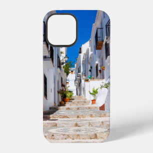 Aerial view of white city Frigiliana in sunny day iPhone 12 Case