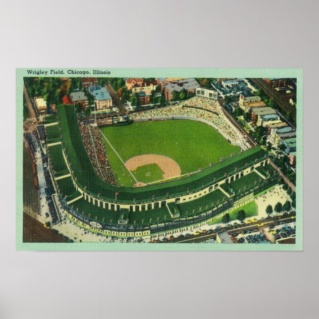 Aerial View of Wrigley Field # 2Chicago, IL Poster (Front)