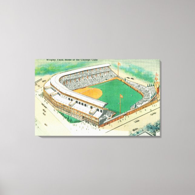 Aerial View of Wrigley Field # 3Chicago, IL Canvas Print (Front)