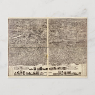 Aerial View of Yonkers, New York (1899) Postcard