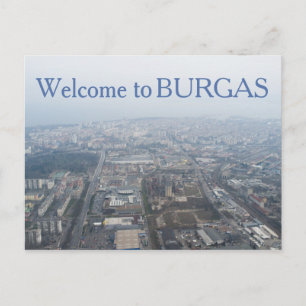 Aerial view on Burgas City, Bulgaria Postcard