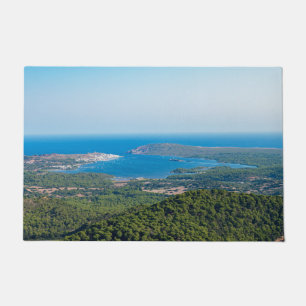 Aerial view on Menorca from summit of Monte Toro Doormat