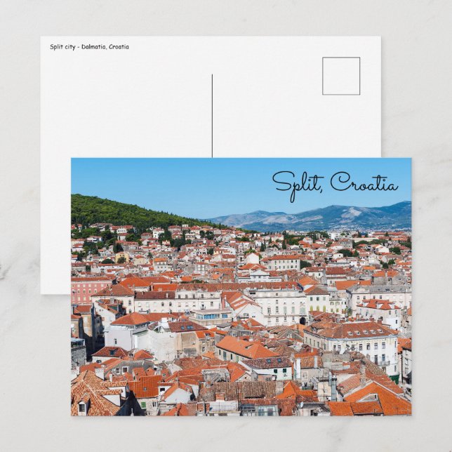 Aerial view on Split city - Dalmatia, Croatia Postcard (Front/Back)