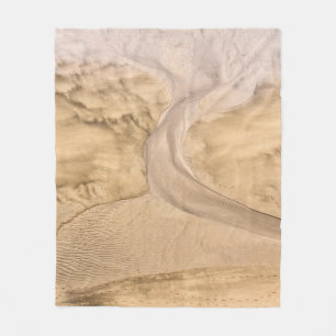 Aerial view photography of desert fleece blanket