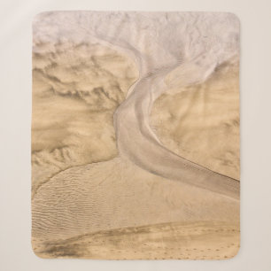 Aerial view photography of desert sherpa blanket