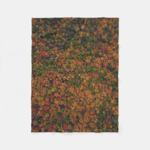Aerial view photography of forest fleece blanket