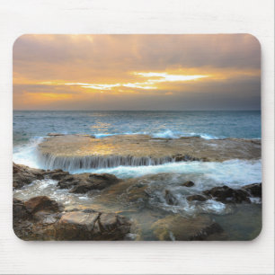 Aerial View Photography of Rocky Shore Mouse Mat