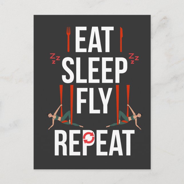 Aerial Yoga Artist Gymnastic Dance Aerialist Girl Postcard (Front)