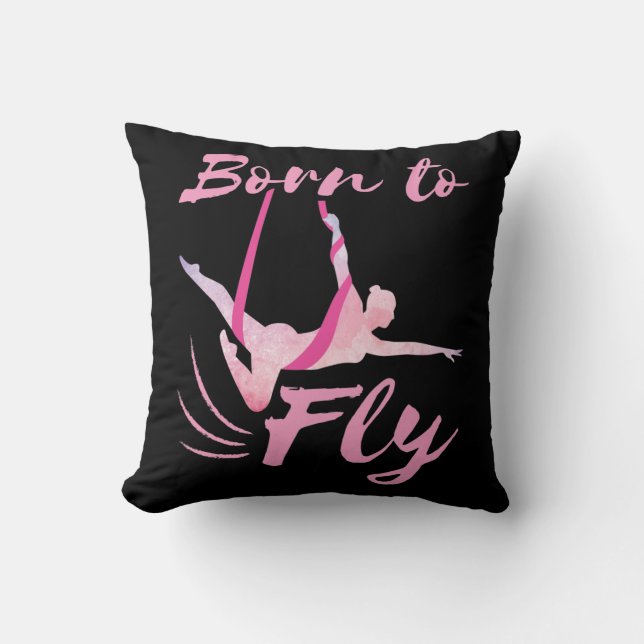 Aerial Yoga Born to Fly  Cushion (Front)