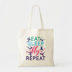 Aerial Yoga Eat Sleep Fly Repeat Tote Bag