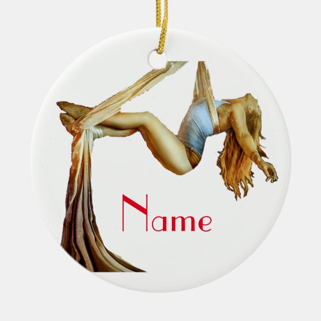 Aerial yoga fitness Thunder_Cove Ceramic Tree Decoration (Front)
