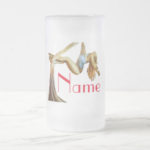 Aerial yoga fitness Thunder_Cove Frosted Glass Beer Mug