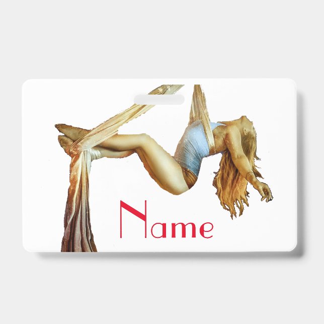 Aerial yoga fitness Thunder_Cove ID Badge (Front)
