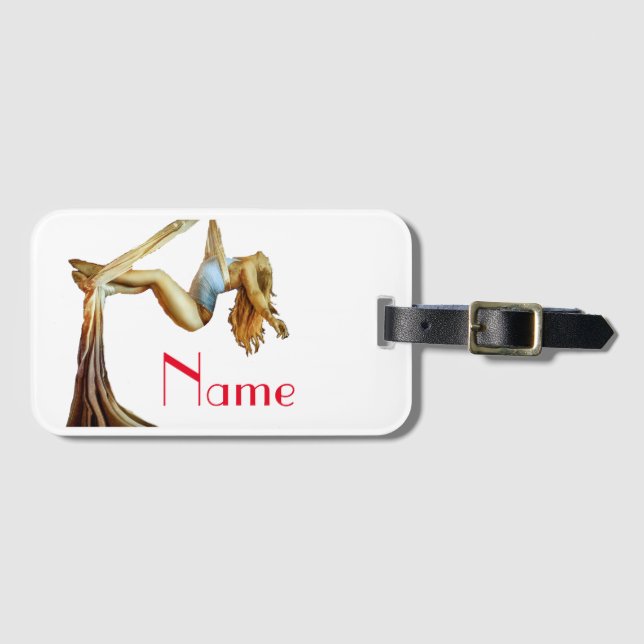 Aerial yoga fitness Thunder_Cove Luggage Tag (Front Horizontal)