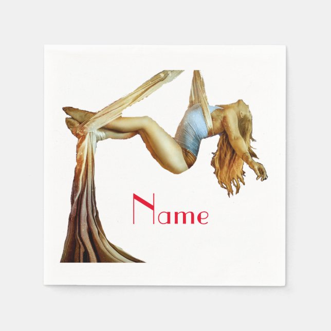 Aerial yoga fitness Thunder_Cove Napkin (Front)