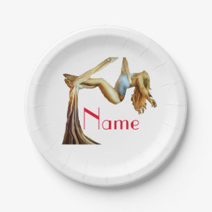 Aerial yoga fitness Thunder_Cove  Paper Plate