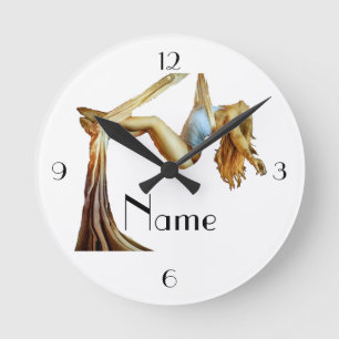 Aerial yoga fitness Thunder_Cove Round Clock