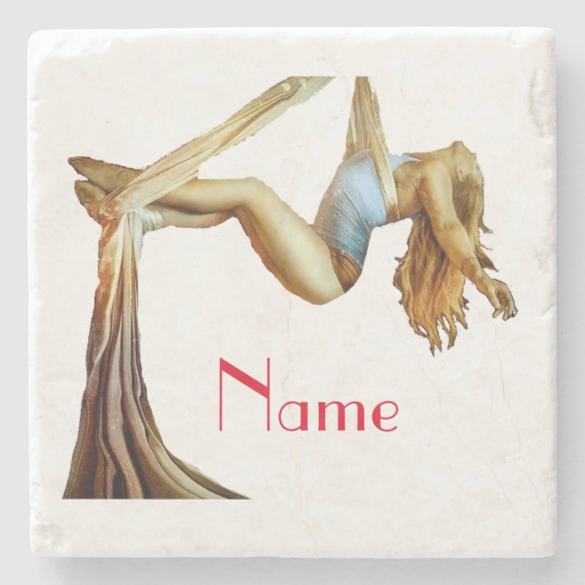 Aerial yoga fitness Thunder_Cove Stone Coaster (Front)