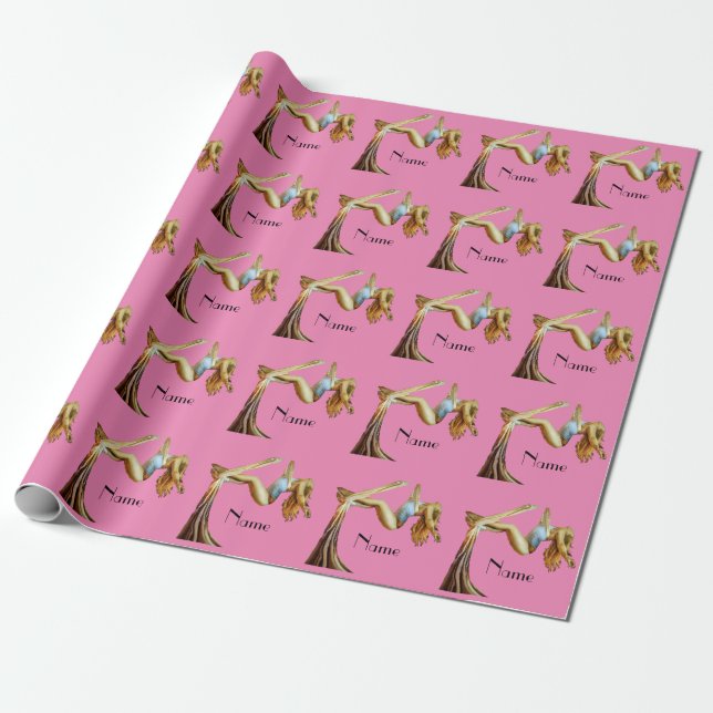 Aerial yoga fitness Thunder_Cove Wrapping Paper (Unrolled)