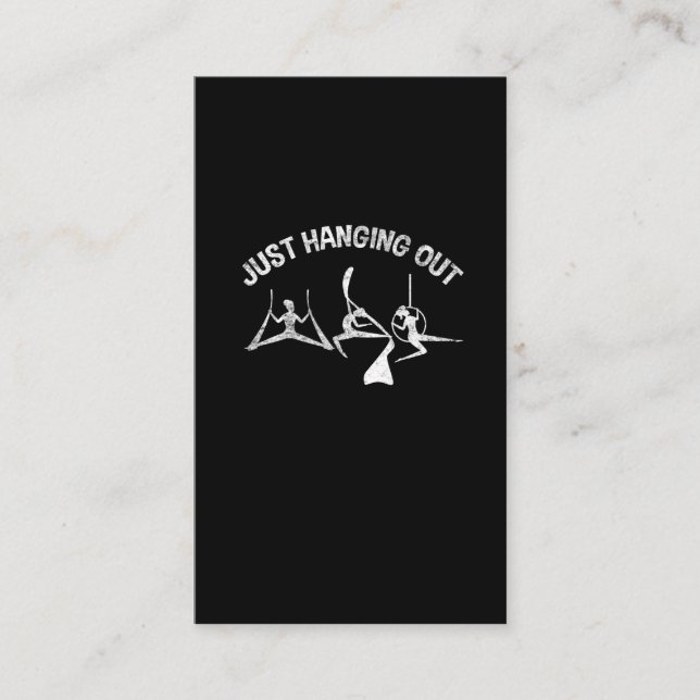 Aerial Yoga Gymnastic Artist Dance Aerialist Girl Business Card (Front)