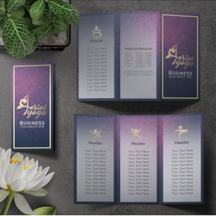 Aerial Yoga Meditation Fitness Instructor Brochure