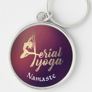 Aerial YOGA Meditation Pilates Fitness Instructor Key Ring