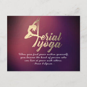 Aerial YOGA Meditation Pilates Fitness Instructor Postcard