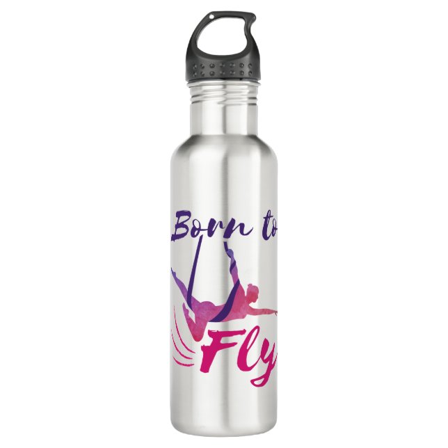 Aerial Yoga Silks Born to Fly 710 Ml Water Bottle (Front)